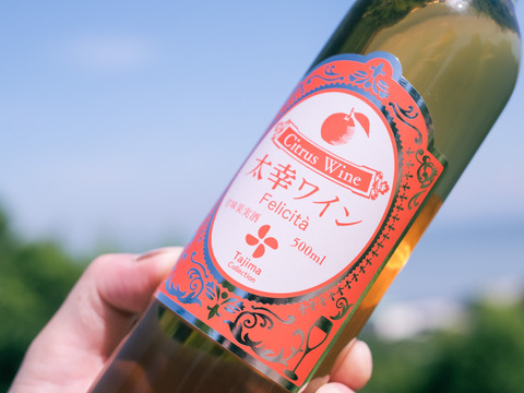 【短期熟成の甘口】温州ミカン贅沢絞り太幸ワイン500㎖アルコール度数6％