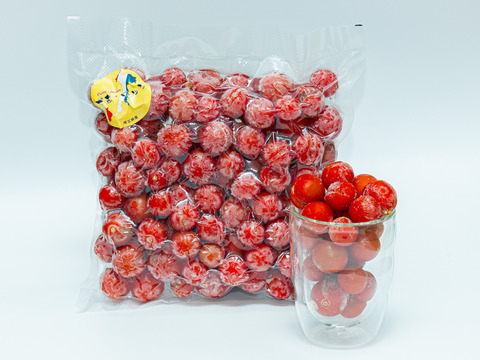 【冷凍フルーツトマト】完熟越え！！甘さが最高潮の割れフルーツトマト「ポモロッサ」加工用1㎏