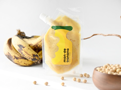 【冷凍】揉んで美味しい、新感覚バナナスムージー（mon•de banana　もんでばなな）8個セット