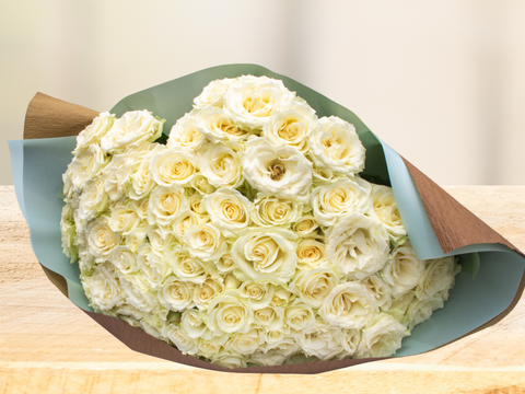【純白】白バラ50本｜誓い・ウェディング・記念日に