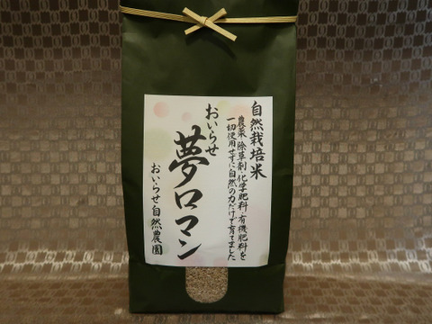 自然栽培（農薬・有機化学肥料不使用）のお米！ 白米２kg　令和４年産