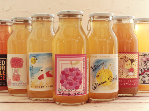 【りんごジュース3品種詰め合わせ】酸化防止剤無添加☆りんご100％ストレートジュース180ml飲みきりサイズ12本セット
