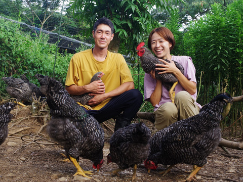 放し飼い鶏の長期育成肉 「俺のすべて」スモークチキンと放牧有精卵の燻製たまご