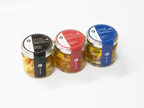 おさかなのオリーブオイル漬3本セット（小）