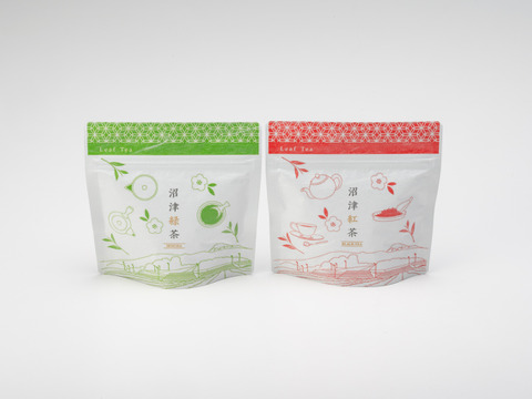 静岡産 沼津茶アソートセット 沼津緑茶（50g）沼津紅茶（30g）計80g