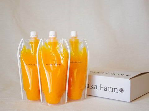 【父の日ギフト】日下みかんストレートジュース　パウチ500ml×3本(化粧箱入)