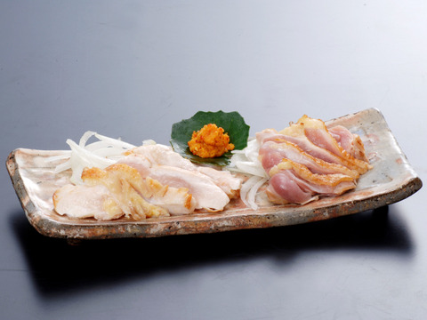 日本最大級地鶏　天草大王！　びっくり大手羽先&地鶏タタキのセット（ダブル）