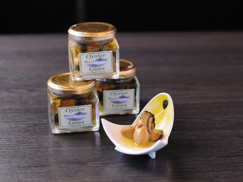牡蠣の燻製オイル漬け90g×3個　生食用牡蠣　かなわ　お酒のお供に贅沢な逸品　ギフトにも最適です♪