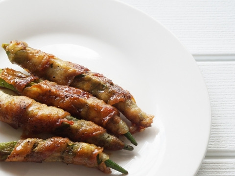 飯島農園の大長五角オクラ ビッグフィンガー 500g