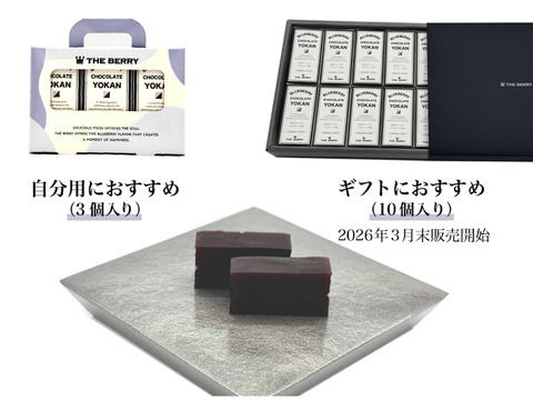 濃厚チョコ×ブルーベリー羊羹（ようかん）｜3個入り