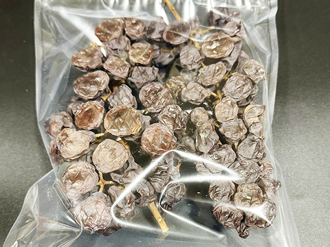 【ドライフルーツ】凝縮された甘さ！軸付き干しぶどう（瀬戸ジャイアンツ、約200g）