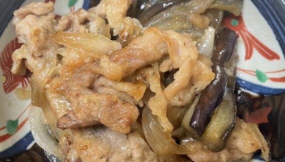 豚肉と茄子の生姜焼き