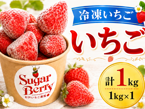 おいしさそのまま急速冷凍！【冷凍いちご】1kg
