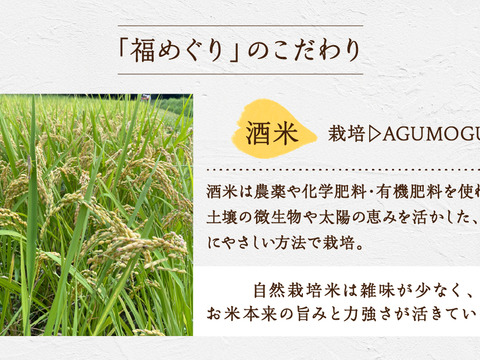 【父の日ギフト】自然栽培米・純米原酒『福めぐり』720ml