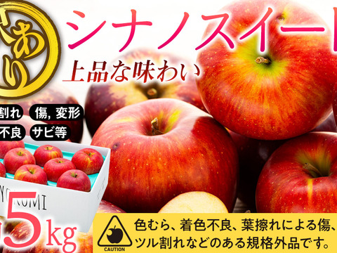 ≪収穫中≫信州のりんご【シナノスイート】訳あり約5kg