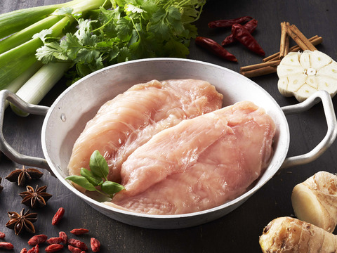 お試し！鮮度そのまま冷凍 みつせ鶏瞬冷むね肉500g