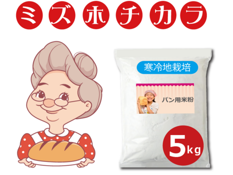 ミズホチカラ パン用米粉 5kg 2024年度産 キメ細かく甘みのあるパンに！ 日本人に優しい穀物 名水百選 岡山の高原産 グルテンフリー ホームベーカリー 米粉パン 米 製菓 パンケーキ