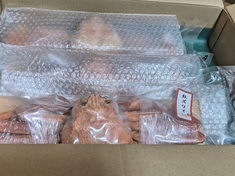 ~日時指定可~富山湾の紅ズワイガニ✨お得な1.2Kgセット（中小サイズ3杯）”茹でたて特殊急速冷凍品”