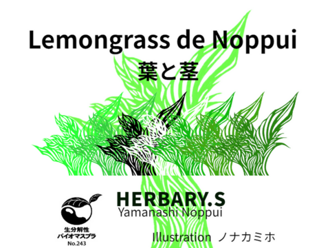 体と心に沁み渡る豊かな香りと味わい！ハーブティーリーフ8g（農薬化学肥料不使用）のっぷいのレモングラス葉と茎