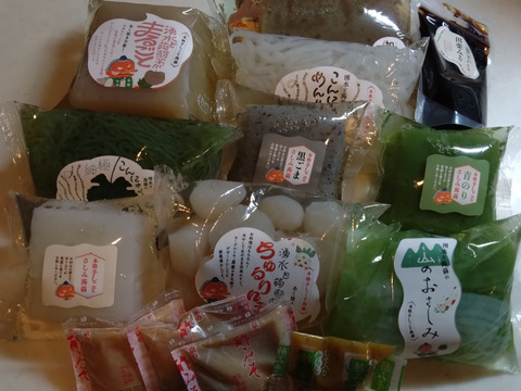 衝撃の食感！絶品もっちり手しごと蒟蒻詰め合わせ10品