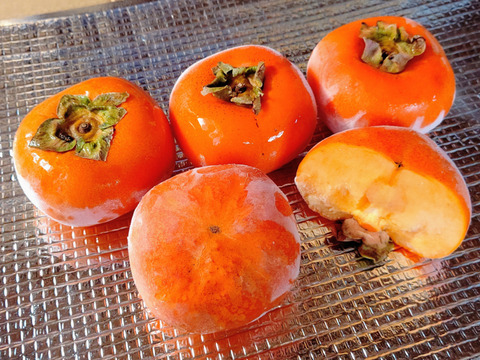 冷凍】種無し完熟庄内柿 約9kg個包装：山形県産の平核無柿｜食べチョク