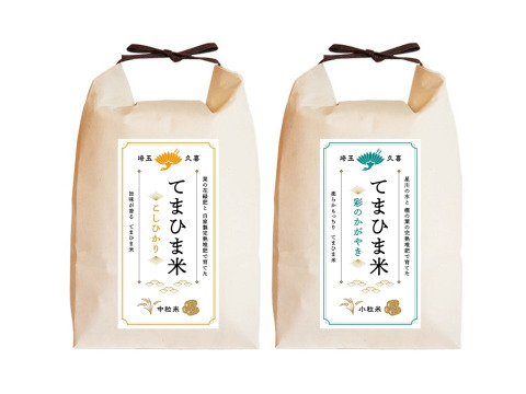 【新米】【食べ比べセット】令和5年産　『てまひま米』こしひかり・彩のかがやき　10kg（5㎏×2）
