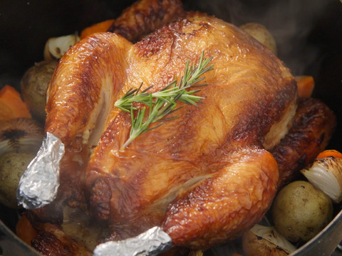 レンジ調理で完成！みつせ鶏丸焼きロースト1羽（約1kg）