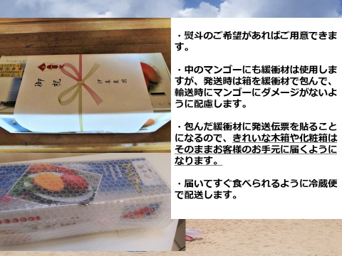 【父の日ギフト】【6月中発送】沖縄県産マンゴー1キロ（2～3個入り）化粧箱入り