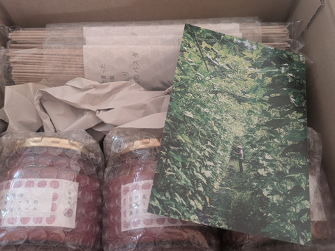 【ゲン担ぎ福袋】自然栽培トマトソース3個+全粒粉入りパスタ3袋セット