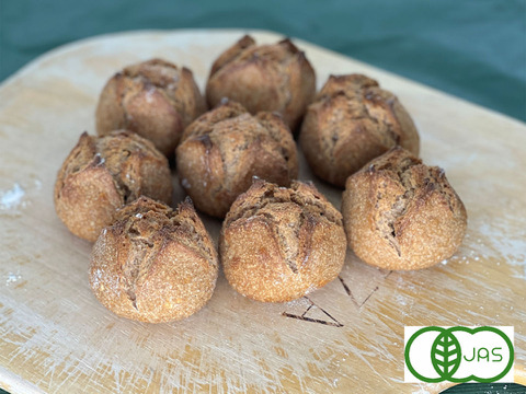 全部有機！Singleパン㉙：麦の栽培から一貫生産　自然栽培有機小麦のみ使用した有機プチパン8個