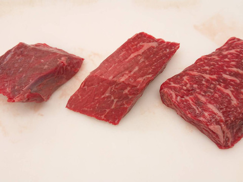 牛ももステーキ【3枚で450ｇ】 ≪話題の赤身肉！希少部位・焼き方付き♪≫