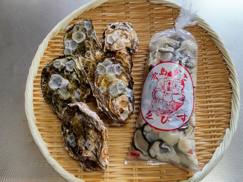 牡蠣祭りじゃ～🦪【加熱用】殻付き牡蠣５ヶ＋【生食用】むき身500ｇ