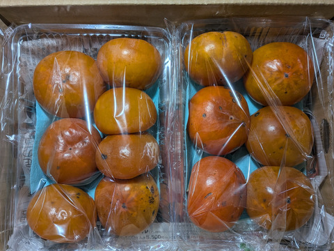 完熟柿とリンゴ