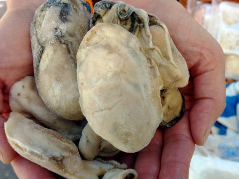 【値引きセール中～】冷凍牡蠣むきみ！４ｋｇ（約160粒）牡蠣フライなどに だいぶ旨いやつですよ。牡蠣