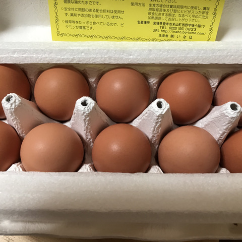 白米5kg(農薬・化学肥料不使用)と平飼い卵30個のセット：宮城県