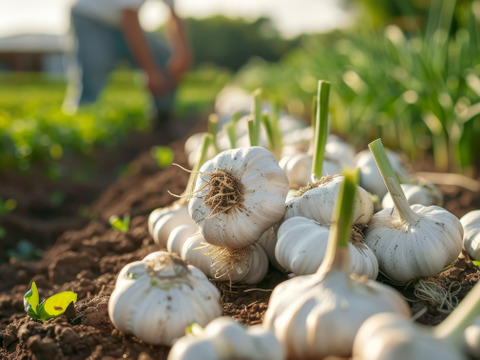 【茨城県産】ホワイト六片種 粒にんにく バラ800g(メール便）