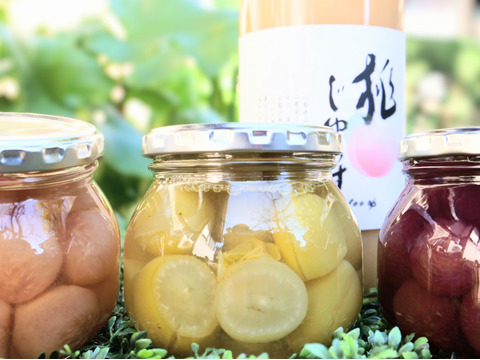 桃ジュース・3種のぶどうコンポート詰め合わせ〜SUGAOブランド〜