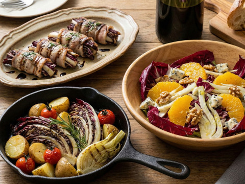 北イタリア伝統の冬野菜！トレビス（ラディッキオ）　1個（約350g前後）