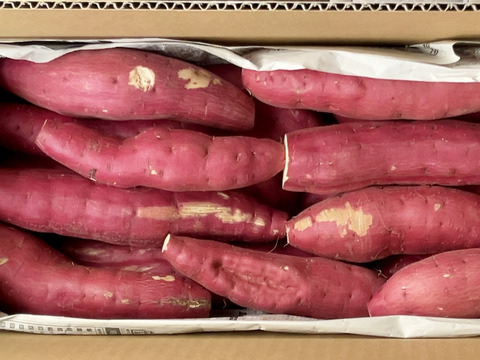 訳ありでも甘くねっとり！「紅はるか」色々なサイズ入り 3キロ箱