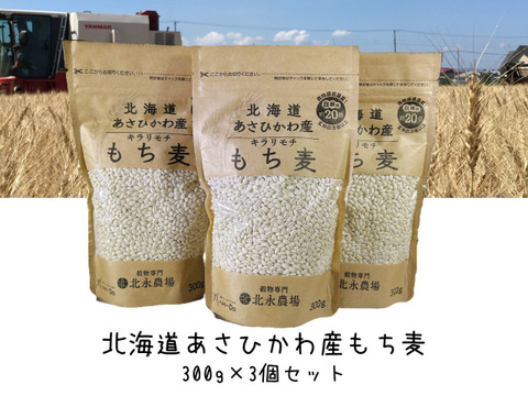 北海道あさひかわ産もち麦　300g×3個セット