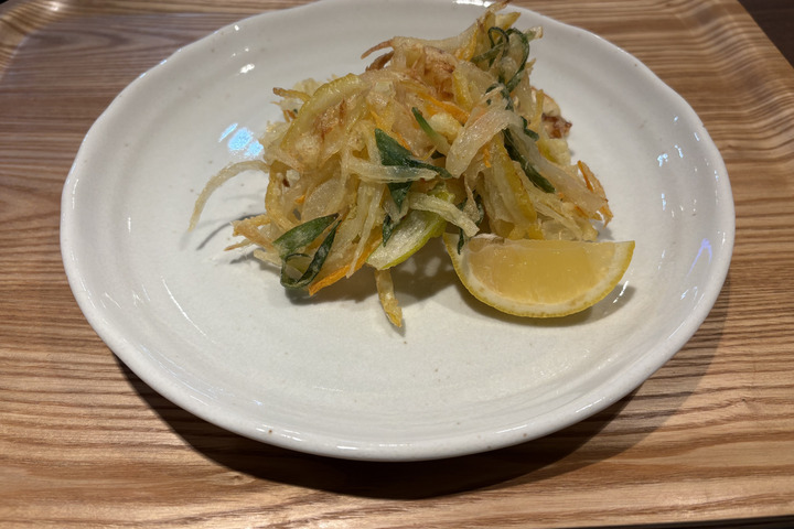 はるかの皮のかき揚げ