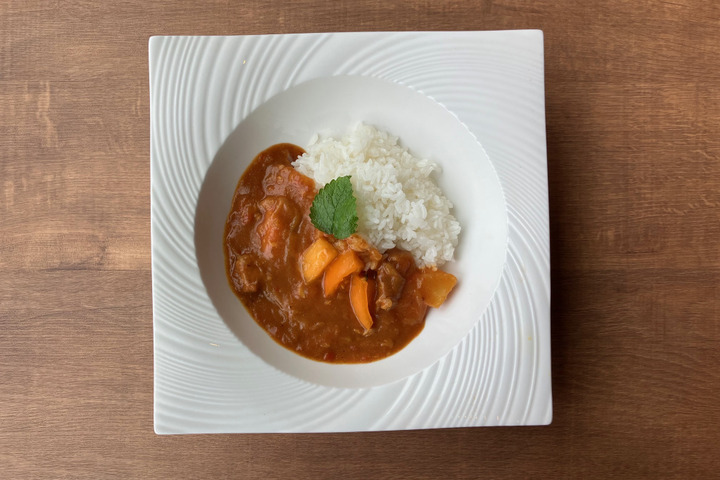 ミニトマトのポークカレー