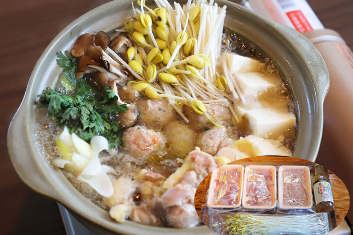 青森シャモロックと大鰐温泉もやしの地鶏鍋