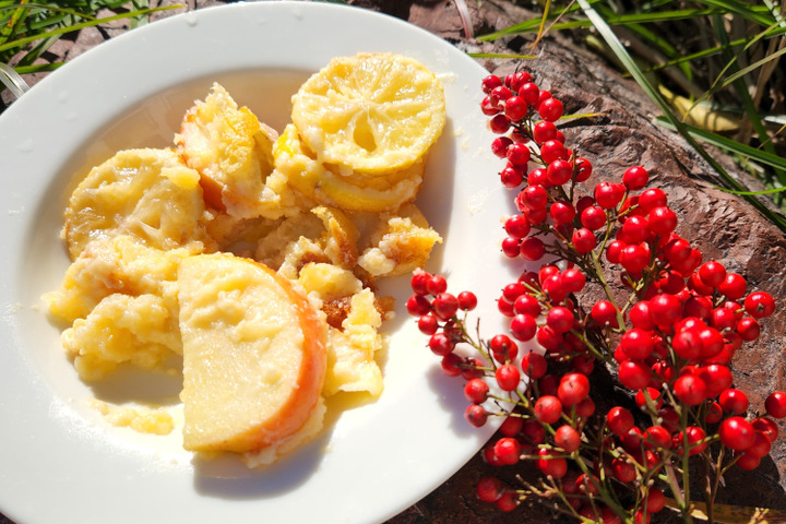 Merry Xmasりんごとレモン🍋のクラフティ