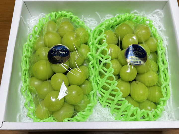 お盆シーズンの贈り物に！『岡山県産ぶどう』シャインマスカット 1.5