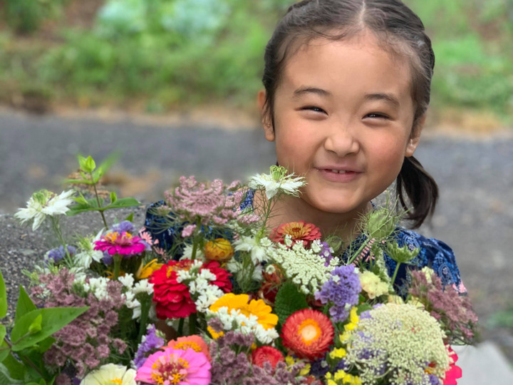 季節を感じる 旬のオーガニックフラワー 花束