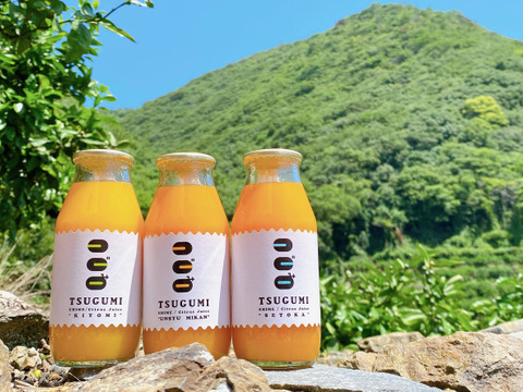 果汁100％　TSUGUMI  3種のみかんジュース（180ml）6本入