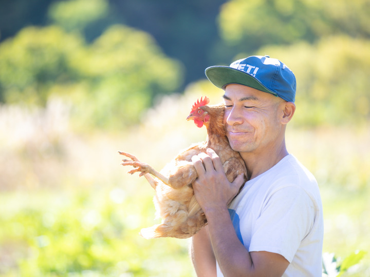 放し飼いで鶏と【共存・循環】