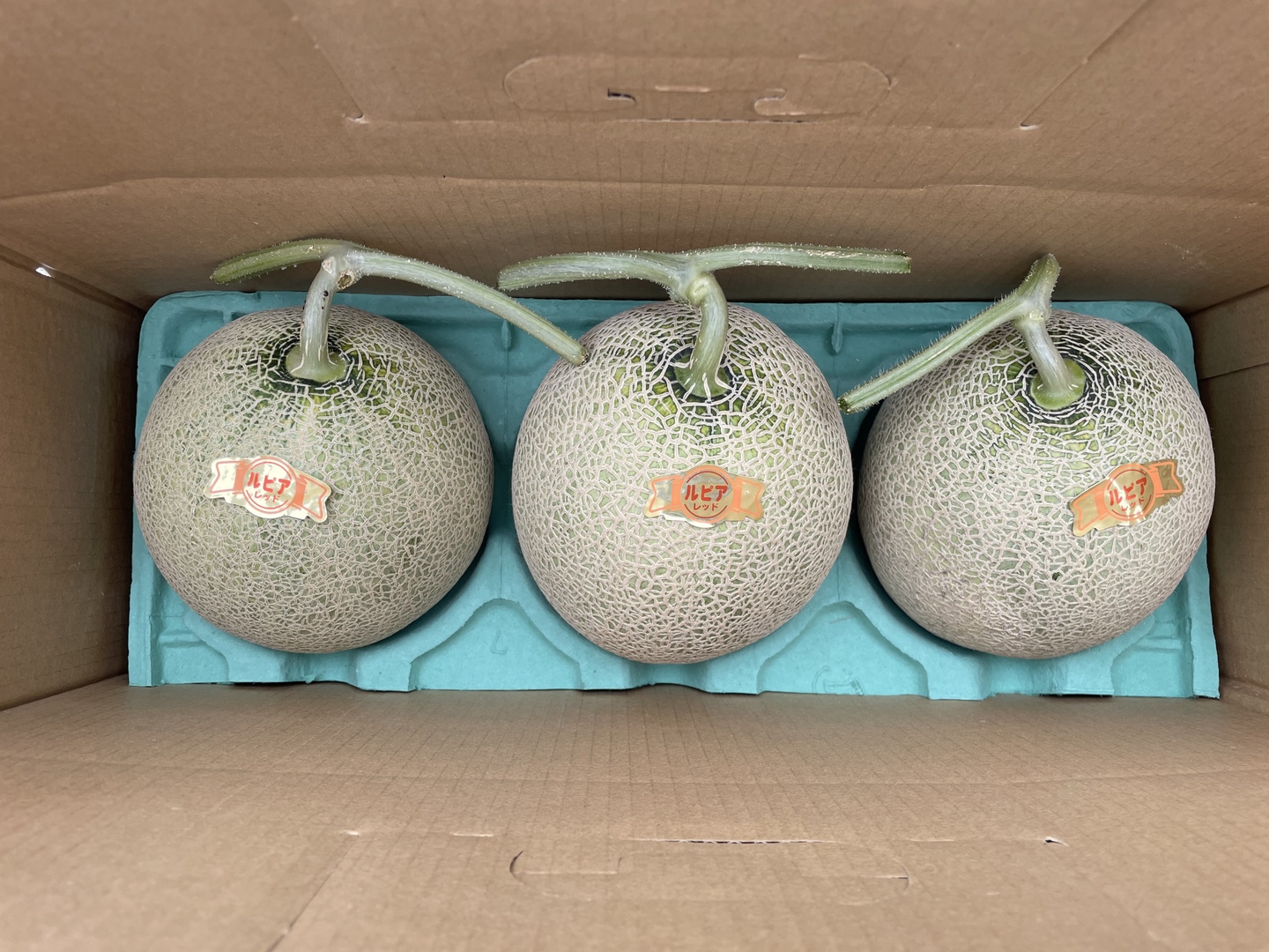 北海道メロン大箱　3 2025年初出品】鮮やかなオレンジ色！北海道メロン3玉入：北海道
