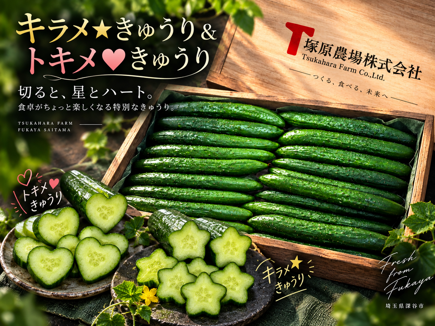 期間限定10％OFF・数量限定】お得用きゅうり5kg＋キラメ☆＆トキメ